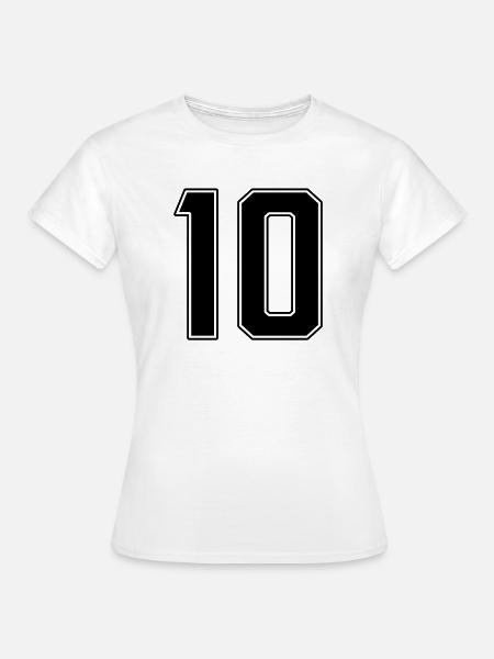 10 Jahre Nummer Trikot 10 - Frauen T-Shirt - Weiß