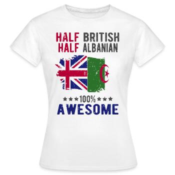 Moitié britannique moitié albanais - T-shirt Femme - blanc - Devant - AI Model Female 172 dark (172cm)