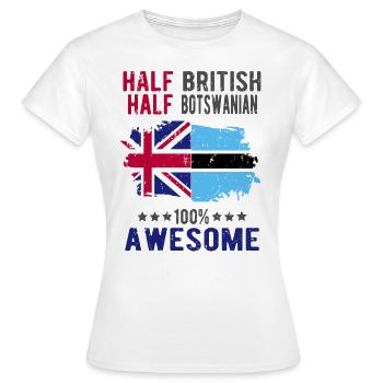 Moitié britannique moitié Batswana - T-shirt Femme - blanc - Devant - AI Model Female 172 dark (172cm)