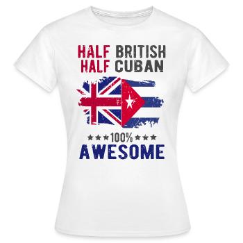 Moitié britannique moitié cubain - T-shirt Femme - blanc - Devant - AI Model Female 172 dark (172cm)