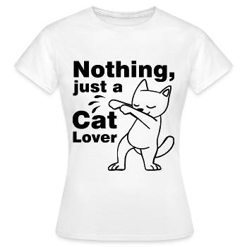 Katzenliebhaber / Katzenfreund - Frauen T-Shirt - Weiß - Vorne - AI Model Female 172 dark (172cm)