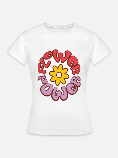Flower Power - Frauen T-Shirt - Weiß