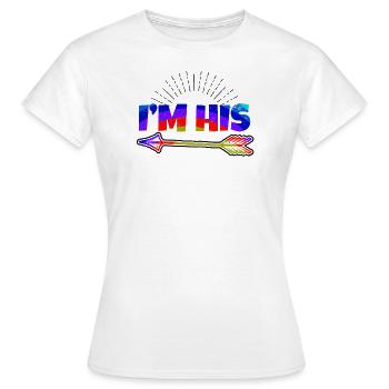 Couple gay je suis son cadeau de gauche - T-shirt Femme - blanc - Devant - AI Model Female 172 dark (172cm)