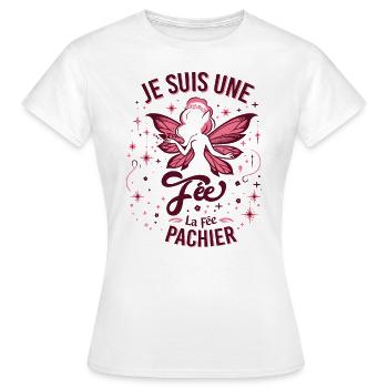 Je Suis Une Fée La Fée Pachier Cadeau Femme Humour - T-shirt Femme - blanc - Devant - AI Model Female 172 dark (172cm)