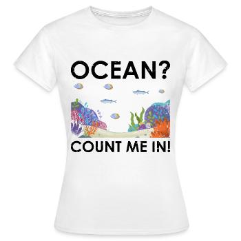 Ocean Zooologist Marine Biologist Marine Marine Biology - Women's T-Shirt - white - Front - AI Model Female 172 dark (172cm)