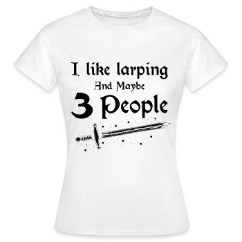 Citation de jeu de rôle pour Larper et Larp - T-shirt Femme - blanc - Devant - AI Model Female 172 dark (172cm)