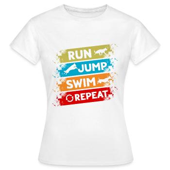 Sports nautiques pour chiens et sports nautiques pour chiens - T-shirt Femme - blanc - Devant - AI Model Female 172 dark (172cm)
