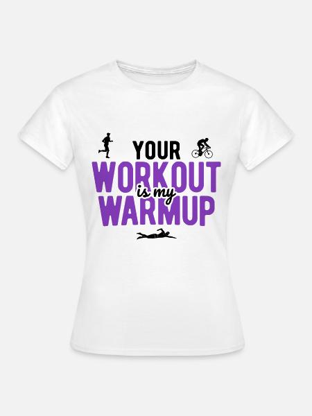 Laufen Schwimmen Radfahren Triathlon - Frauen T-Shirt - Weiß