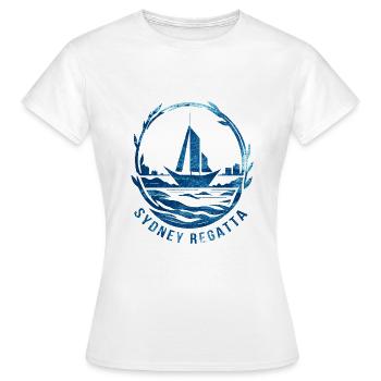 Sydney Regatta, Yacht, Maritim - Frauen T-Shirt - Weiß - Vorne - AI Model Female 172 dark (172cm)