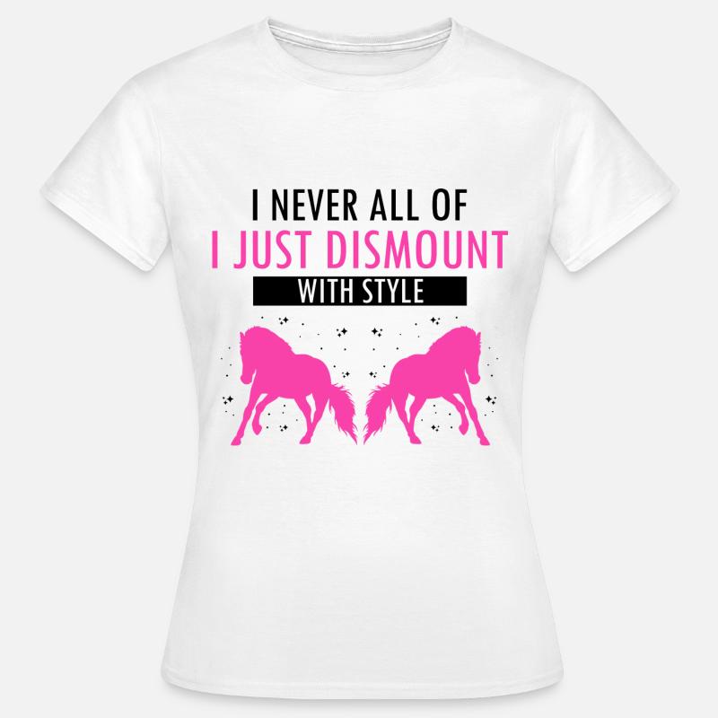 Conception acrobatique de voûte et cheval équestre - T-shirt Femme - blanc