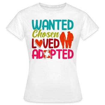Adoption von Kindern Adoption Pflegeeltern - Frauen T-Shirt - Weiß - Vorne - AI Model Female 172 dark (172cm)