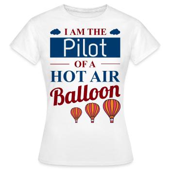 Montgolfière Montgolfière Pilote de montgolfière - T-shirt Femme - blanc - Devant - AI Model Female 172 dark (172cm)