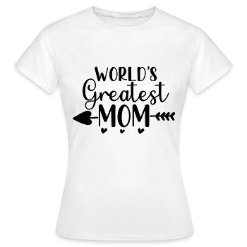 La plus grande maman du monde - T-shirt Femme - blanc - Devant - AI Model Female 172 dark (172cm)