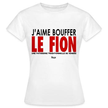 Le Fion de la Vendée - T-shirt Femme - blanc - Devant - AI Model Female 172 dark (172cm)