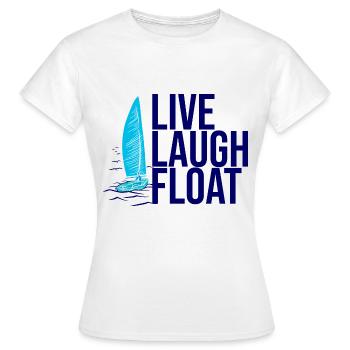 Segelboot Kapitän Spruch Zum Segeln - Frauen T-Shirt - Weiß - Vorne - AI Model Female 172 dark (172cm)