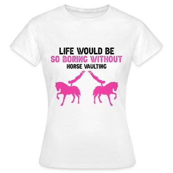 Conception de voûte et conception de chevaux de voûte - T-shirt Femme - blanc - Devant - AI Model Female 172 dark (172cm)
