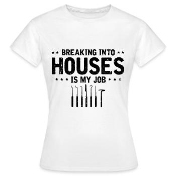 Burglar Locksmith Locking Technician Design - Women's T-Shirt - white - Front - AI Model Female 172 dark (172cm)