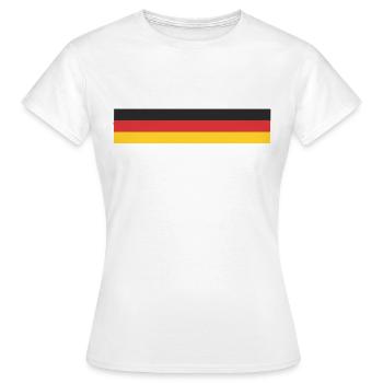 Jersey Allemagne Soccer - T-shirt Femme - blanc - Devant - AI Model Female 172 dark (172cm)