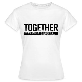 Together friends forever - T-shirt Femme - blanc - Devant - AI Model Female 172 dark (172cm)