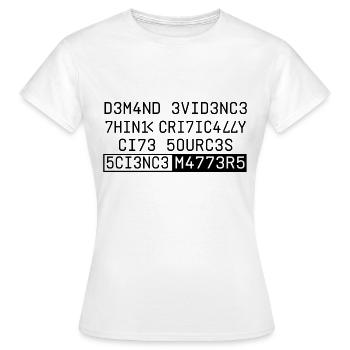 Science Matters - Women's T-Shirt - white - Front - AI Model Female 172 dark (172cm)