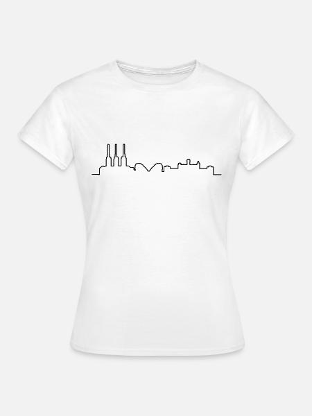 Hannover // Skyline // Silhouette // Skylineshirt - Frauen T-Shirt - Weiß