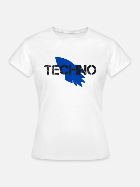 Techno - Frauen T-Shirt - Weiß