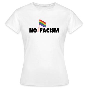 Fascisme Racisme LGBTQ Rainbow Gift - T-shirt Femme - blanc - Devant - AI Model Female 172 dark (172cm)