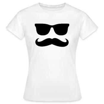 Mustache Man Adult - T-shirt Femme - blanc - Devant - AI Model Female 172 dark (172cm)
