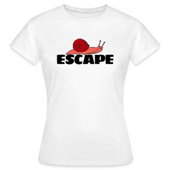 L’escargot ramper lentement drôle - T-shirt Femme - blanc - Devant - AI Model Female 172 dark (172cm)