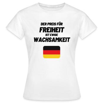Freedom Democracy Basic Law Resistance Opinion - Women's T-Shirt - white - Front - AI Model Female 172 dark (172cm)
