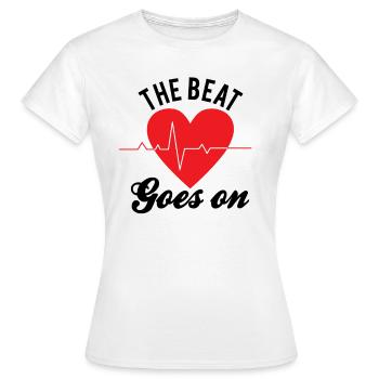 HEART SURGERY HEART ATTACK : The Beat Goes On - T-shirt Femme - blanc - Devant - AI Model Female 172 dark (172cm)