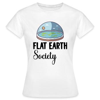 Flat Earth Theory Flat Earth Flat Earth Society - Women's T-Shirt - white - Front - AI Model Female 172 dark (172cm)