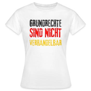 Politik Grundrechte Freiheit wählen Zensur demo - Frauen T-Shirt - Weiß - Vorne - AI Model Female 172 dark (172cm)