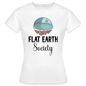 Théorie de la Terre plate Terre plate Société de la Terre plate - T-shirt Femme - blanc - Devant - AI Model Female 172 dark (172cm)