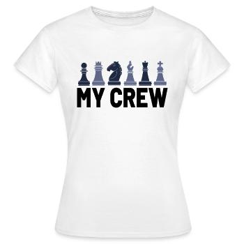 Joueur d’échecs Jeu d’échecs Jeu d’échecs Jeu de société - T-shirt Femme - blanc - Devant - AI Model Female 172 dark (172cm)