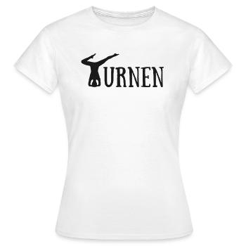 Turnen Turnerin gymnastik bodenturnen fitness - Frauen T-Shirt - Weiß - Vorne - AI Model Female 172 dark (172cm)