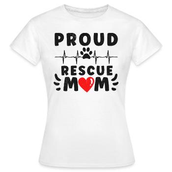 SAUVETAGE DE CHIEN DROITS DES ANIMAUX SAUVETAGE ADOPTION DE CHIENS DE SAUVETAGE - T-shirt Femme - blanc - Devant - AI Model Female 172 dark (172cm)