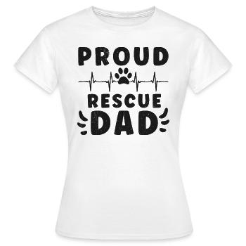 SAUVETAGE DE CHIEN DROITS DES ANIMAUX SAUVETAGE ADOPTION DE CHIENS DE SAUVETAGE - T-shirt Femme - blanc - Devant - AI Model Female 172 dark (172cm)