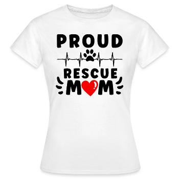 SAUVETAGE DE CHIEN DROITS DES ANIMAUX SAUVETAGE ADOPTION DE CHIENS DE SAUVETAGE - T-shirt Femme - blanc - Devant - AI Model Female 172 dark (172cm)