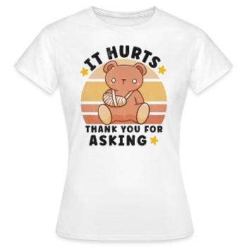 Broken Hand Broken Arm Broken Bones Funny Broken - Women's T-Shirt - white - Front - AI Model Female 172 dark (172cm)