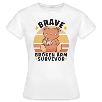 Main cassée Bras cassé Os cassés Drôle cassé - T-shirt Femme - blanc - Devant - AI Model Female 172 dark (172cm)