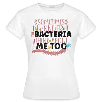 Microbiologiste Laboratoire de microbiologie Staphylocoque Biologie - T-shirt Femme - blanc - Devant - AI Model Female 172 dark (172cm)