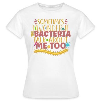 Microbiologiste Laboratoire de microbiologie Staphylocoque Biologie - T-shirt Femme - blanc - Devant - AI Model Female 172 dark (172cm)