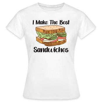 Sandwich Lover Picknick Food Lover Breakfast Gift - Frauen T-Shirt - Weiß - Vorne - AI Model Female 172 dark (172cm)