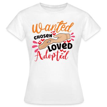 Lustige Adoptions-adoptions-tagesgeschenke - Frauen T-Shirt - Weiß - Vorne - AI Model Female 172 dark (172cm)