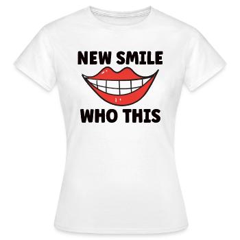 Bretelles Orthodontiste Bretelles sur la bouche - T-shirt Femme - blanc - Devant - AI Model Female 172 dark (172cm)