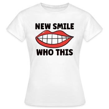 Bretelles Orthodontiste Bretelles sur la bouche - T-shirt Femme - blanc - Devant - AI Model Female 172 dark (172cm)