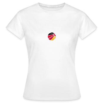Basketball Deutschland Nationalmannschaft - Frauen T-Shirt - Weiß - Vorne - AI Model Female 172 dark (172cm)