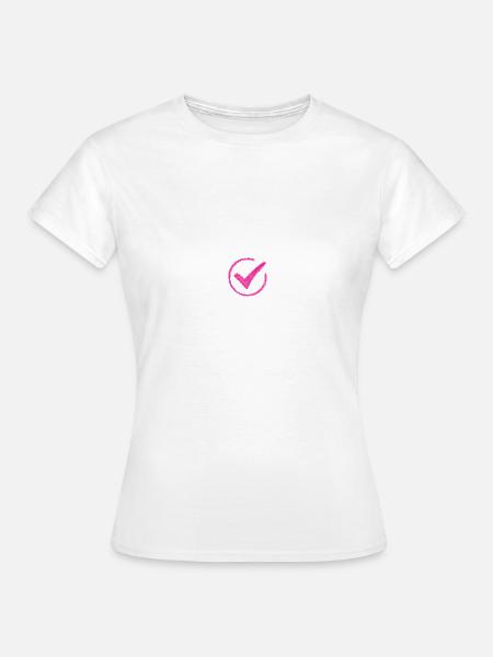 "Häkchen Häkchen T-Stück" ✅ - Frauen T-Shirt - Weiß