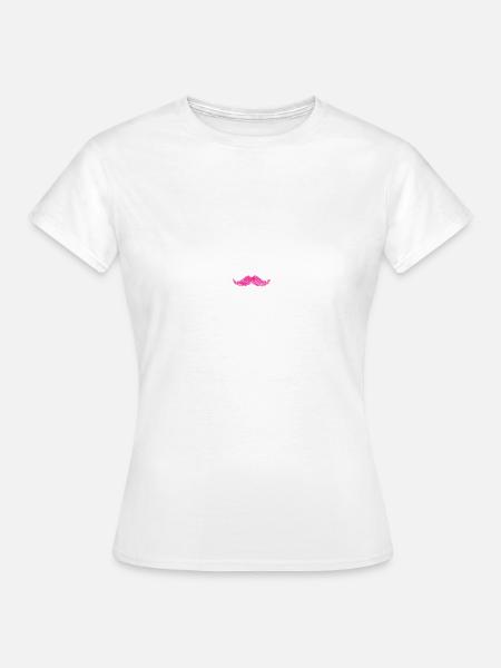 Hipster Stache T-Shirt - Frauen T-Shirt - Weiß